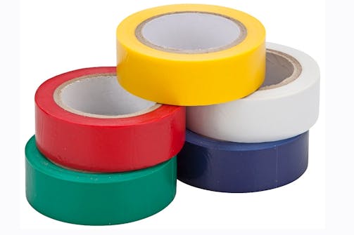 Varianter av tetningsteip: Elektrikerteip Varianter av tetningsteip: Elektrikerteip